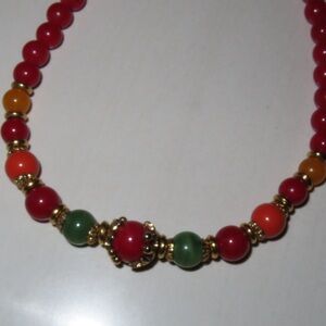 Vintage Multicolor Beaded Necklace